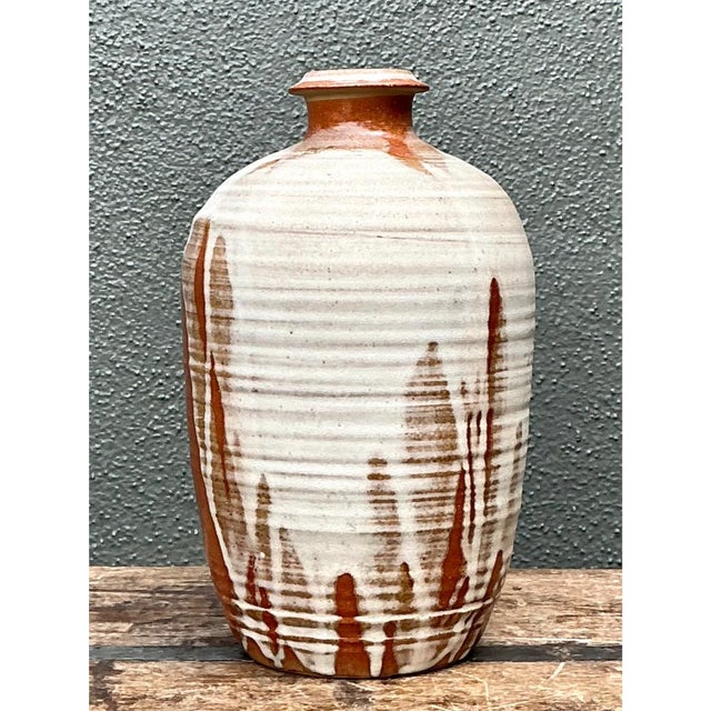 Late 20th Century Vintage Abstract Ceramic Vessel For Sale - Image 5 of 12