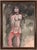 Bruno Cassinari, Woman Drawing, Nude, 1971, Mixed Media on Paper For Sale