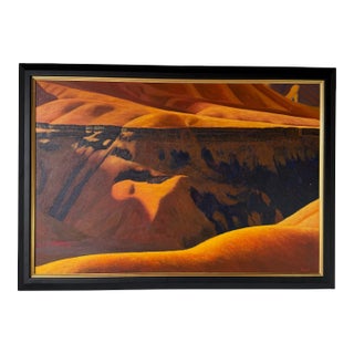 1990’s Vintage Rowe Impressionist Grand Canyon Landscape Oil on Canvas Painting, Framed For Sale