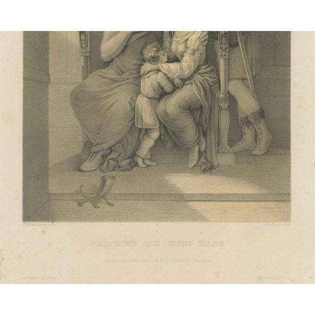 Mid 19th Century After Pehr Wickenberg, Frithiof and King Ring, 1850, Lithograph For Sale - Image 5 of 10