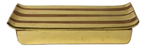 Mid Century Ben Seibel Design for Jenfred Ware Brass Coffee Table Cigarette Box