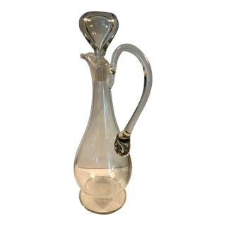 1940s Italian Crystal Decanter With Stopper For Sale