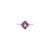 Art Deco VRJewels 14k Yellow Gold Clover Amethyst Diamond Cocktail Ring Size 6 For Sale - Image 3 of 14