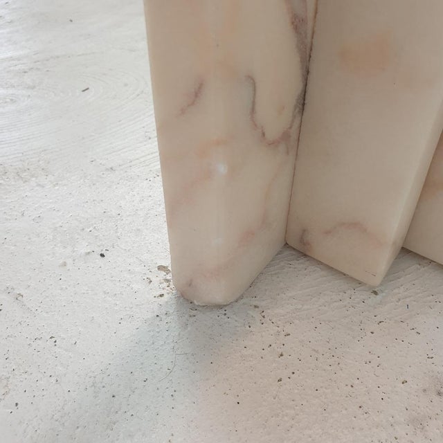 Pink Italian Marble Coffee Table with Glass, 1970s For Sale - Image 8 of 14