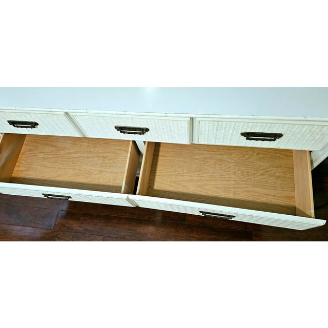 Vintage 1970s Boho Faux Bamboo Dresser With 2 Matching Mirrors For Sale - Image 14 of 16