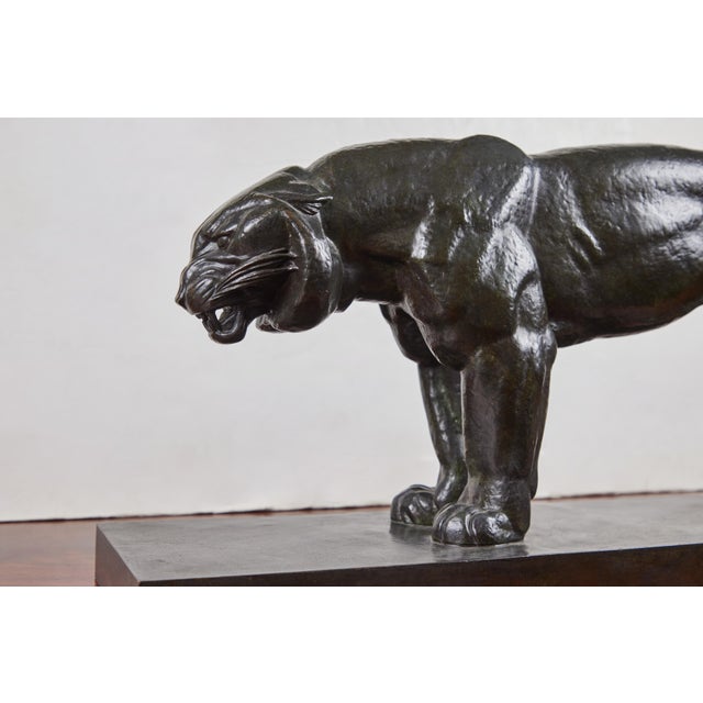 Signed, Cast Bronze Tiger, circa 1920 For Sale In Los Angeles - Image 6 of 7