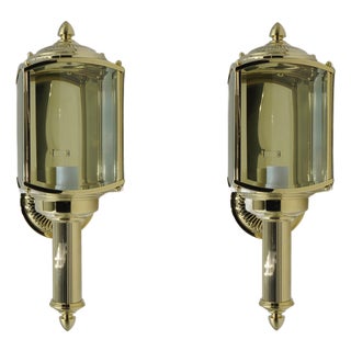 1990s Baldwin Brass Exterior Lantern Lamps - a Pair For Sale
