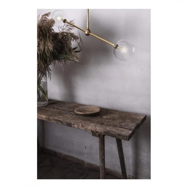 Contemporary Balance 150 x 150 Brass Hanging Light by Schwung For Sale - Image 3 of 6