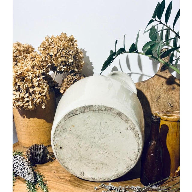 Giant 2 Gallon Early 20th Century French Stoneware Confit Pot For Sale - Image 4 of 5