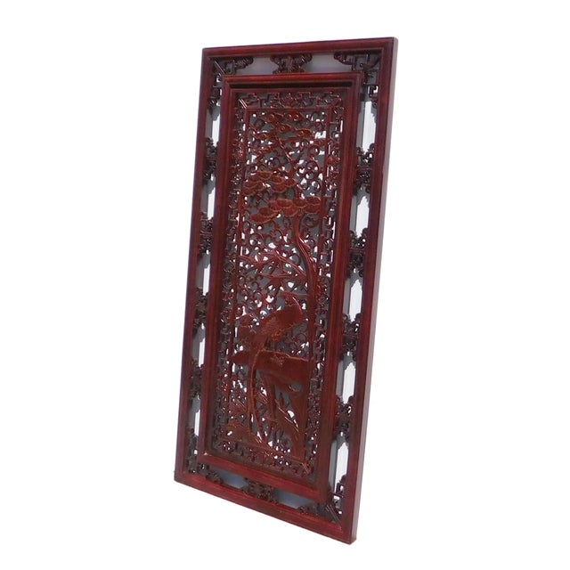 Chinese Wooden Rectangular Wall Screen For Sale - Image 4 of 7