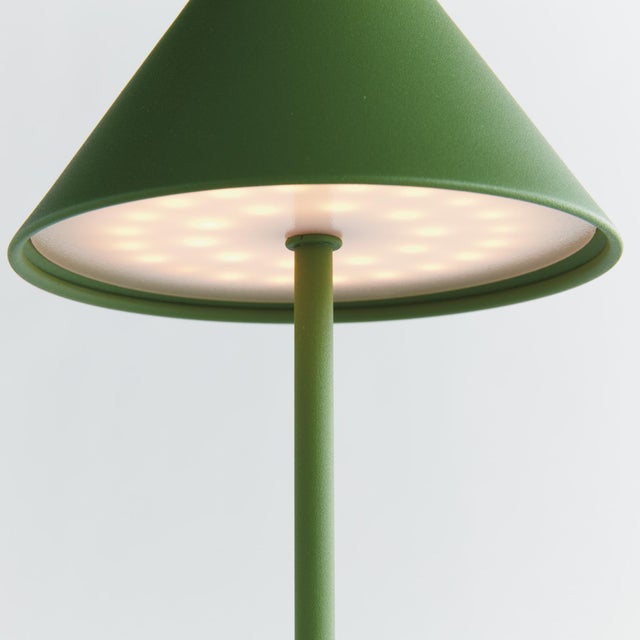 2020s Alluna Cordless Led Lamp 10" - Green For Sale - Image 5 of 9