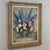 Antique Framed Oil Painting on Canvas by Lucien Hock (1899-1972), Floral Still Life in Delft Pot, Dated 1949 For Sale In Dallas - Image 6 of 17