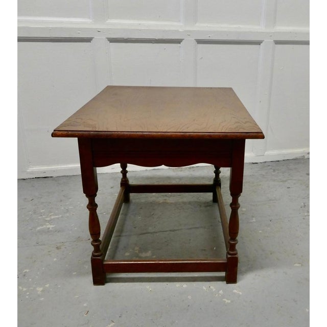 Late 19th Century Late Victorian Golden Oak Occasional Side Table, 1890s For Sale - Image 5 of 8