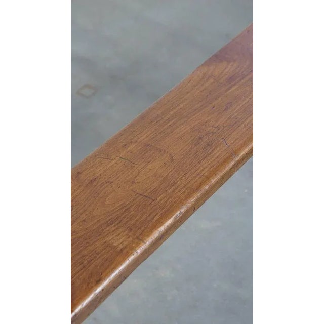 French Hall Bench in Wood For Sale - Image 13 of 14