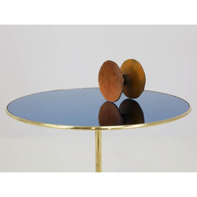 Blue Large Model T2 Varedo Side Tables by Osvaldo Borsani for Atelier Borsani, Italy, 1951, Set of 2 For Sale - Image 8 of 10