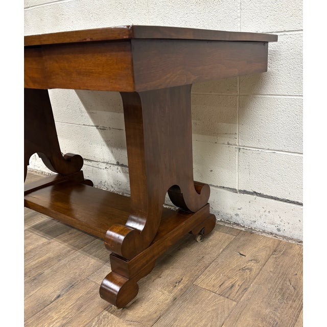 Antique American Empire Style Library Table Server Desk For Sale - Image 4 of 12
