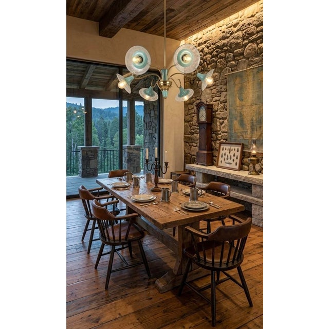 More than just a lighting fixture, this mid-century chandelier is a luminous piece of Italian history waiting to bring its...