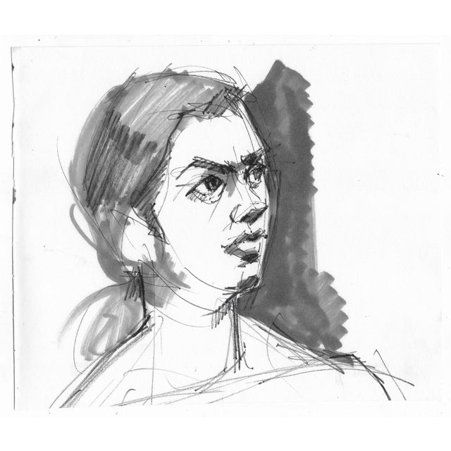 1980s painting of a lady by Pennsylvania artist John Reilly (1942-2021). Estate stamp verso.