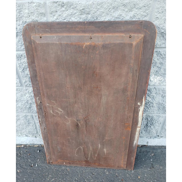 Brown Antique Flame Mahogany Frame Wall Mirror, Circa 1870s For Sale - Image 8 of 9