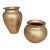 Set of 2, Vintage Neoclassical Gold Leaf Terracotta Vases – Made in Italy For Sale