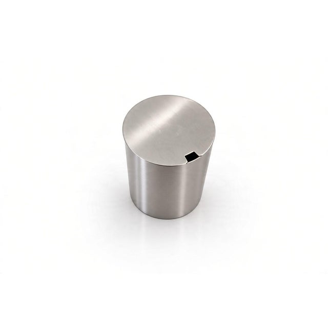 Stainless steel jam jar, designed by Arne Jacobsen for the Danish company Stelton. The clean cylindrical shape and the...