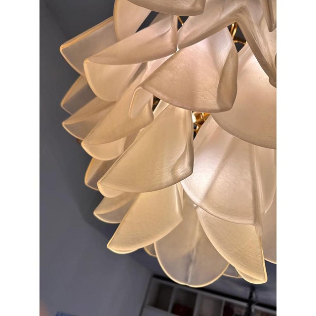 Modern Sanded Champagne Rondini Murano Chandelier by Simoeng For Sale - Image 4 of 10