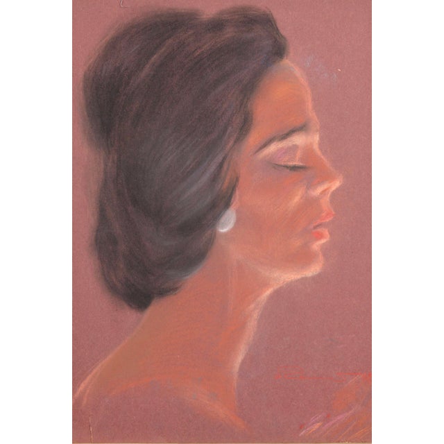Albert Goltjakov, Portrait of a Woman, 1962, Pastel on Paper For Sale - Image 4 of 4