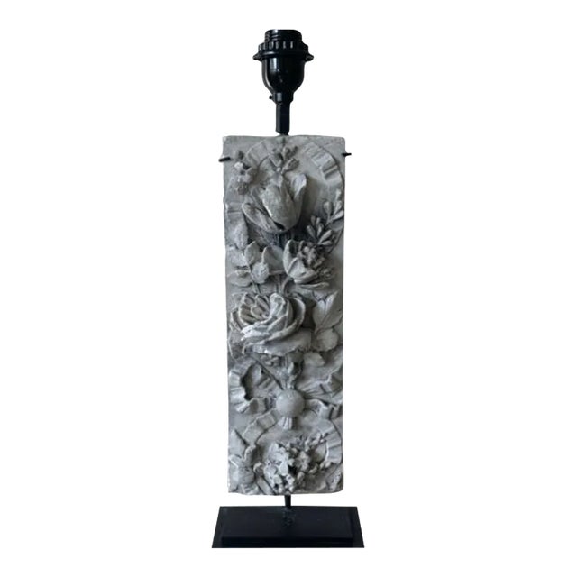 Late 19th Century Table Lamp From From Plaster Moulding For Sale