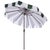 Metal Meze 9 Ft Crank Umbrella, Green Cabana Stripe/Brown Pole For Sale - Image 7 of 9