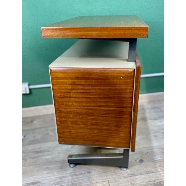 Industrial Side Table by Daciano Da Costa for Metalúrgica da Longra, 1960s For Sale - Image 14 of 17