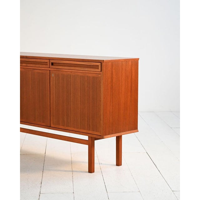 Wood Scandinavian Teak Sideboard with Sculptural Drawers, 1950s For Sale - Image 7 of 13