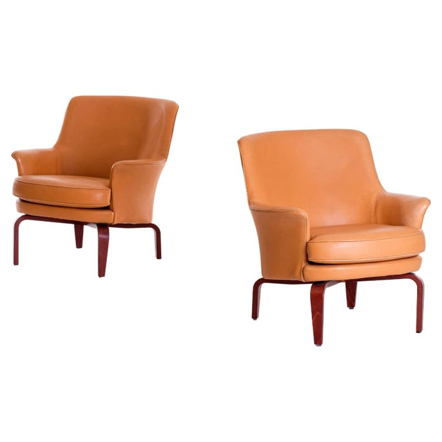 Brown Set of Pilot Chairs by Arne Norell, 1980s For Sale - Image 8 of 8