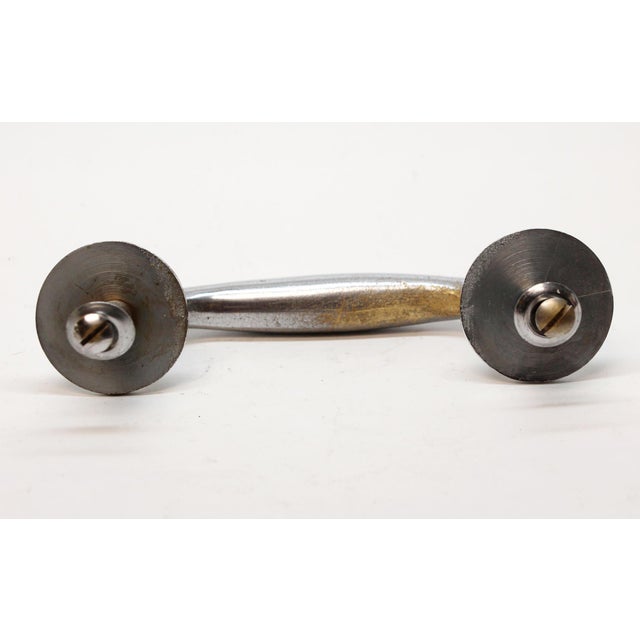Late 20th Century Late 20th Century Pair of Modern 7.375 In. Chrome Plated Brass Drawer Pulls For Sale - Image 5 of 5