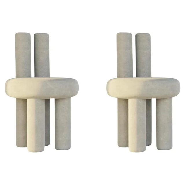 Set of Misty Beige Salvador Chairs by Nelson Araujo For Sale - Image 6 of 6