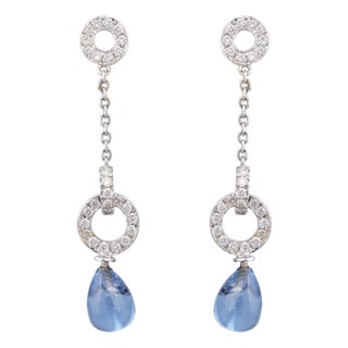 Diamond Semi Precious in 18k gold For Sale