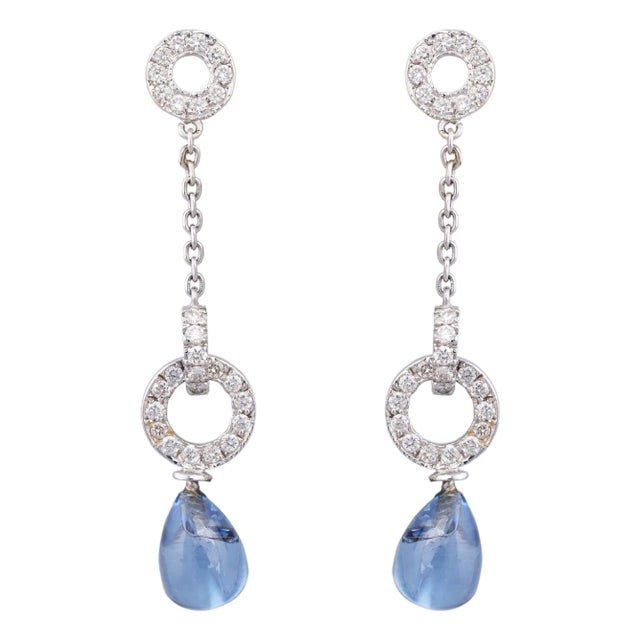 Diamond Semi Precious in 18k gold For Sale