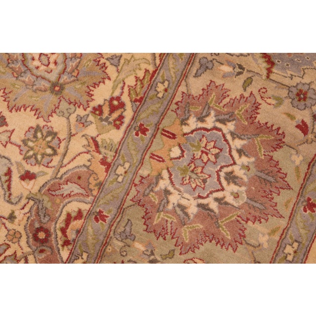 1990s Shabby Chic 1990's Pak-Persian Beige/Taupe Wool Rug - 6'0'' X 8'10'' For Sale - Image 5 of 9