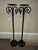 Traditional Vintage Late 20th Century Tall Metal Candle Holders- Set of 2 For Sale - Image 3 of 12