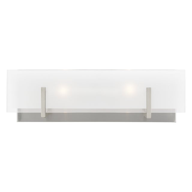Modern Sean Lavin By Visual Comfort Studio Syll 2-Light Vanity Fixture in Brushed Nickel For Sale - Image 3 of 3