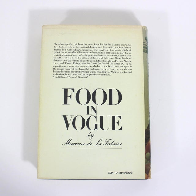 1981 Food in Vogue With Blue Linen Hard Cover Book For Sale - Image 4 of 10
