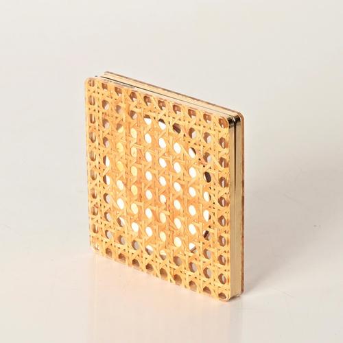 Picture Frame in Brass, Acrylic Glass, and Vienna Straw from Dior, Italy 1970s For Sale - Image 13 of 17