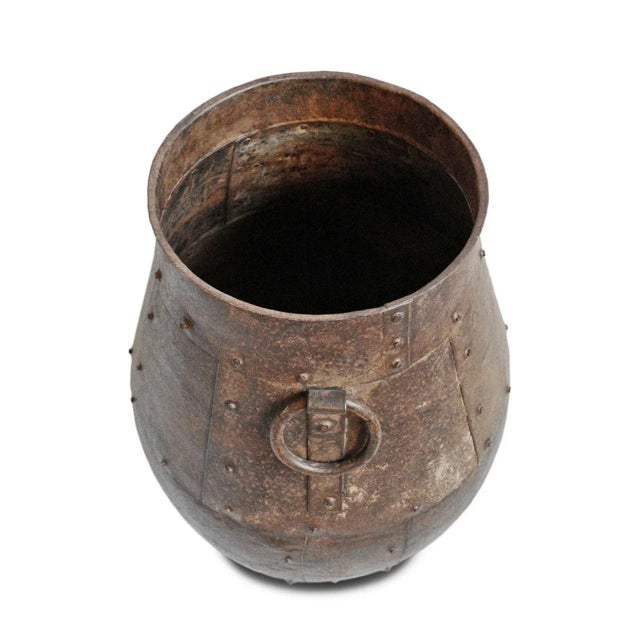 Vintage India Iron Pot For Sale - Image 4 of 7