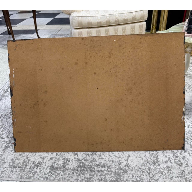 Edgar A Starek painting Oil On Board signed 1976 New York City 36x24 Excellent condition signed and dated No frame 36x24...