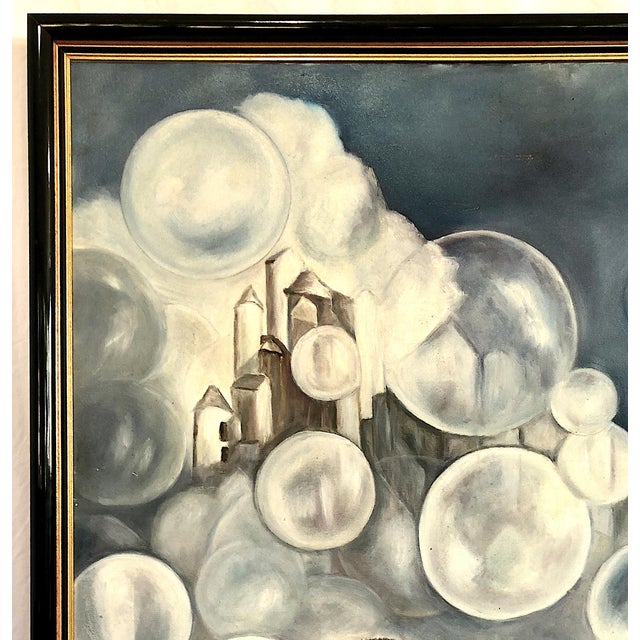 Late 20th Century A Signed Large-Scale Homage to Maxfield Parrish’s “Air Castles” by H. Nady For Sale - Image 5 of 10