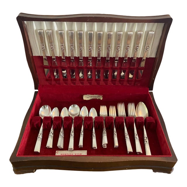 ONEIDA ヴィテージ　アンティーク Oneida Community Flatware Evening Star Silverplate 5-Piece