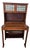 Antique Mission Style Wood Secretary Desk Hutch Stained Glass For Sale