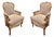 Pair Carved French Louis XV Bergeres, Early 20th Century For Sale