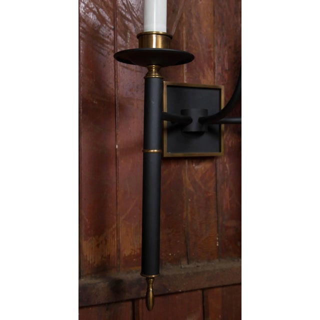 Modern Triple Hurricane Sconces - a Pair For Sale - Image 3 of 15