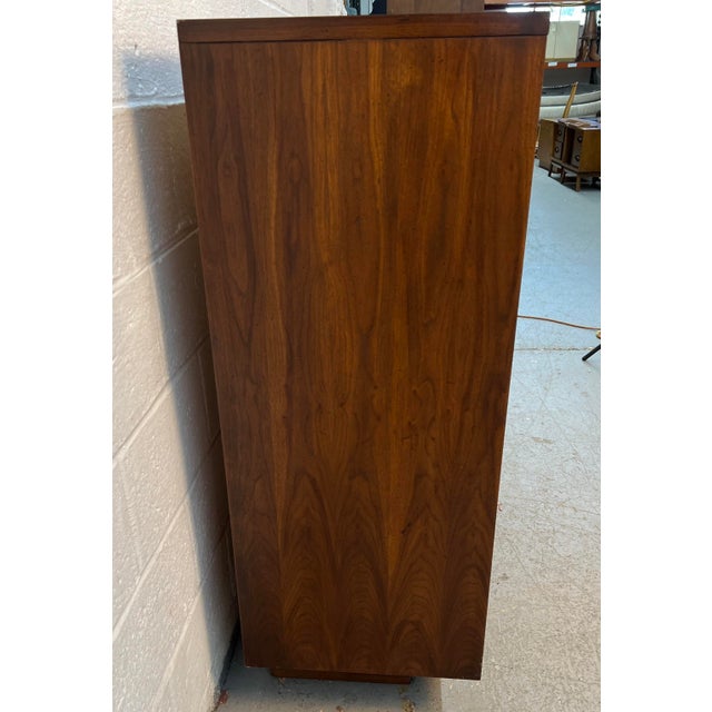 Mid-Century Brutalist Walnut Highboy Dresser by Lane For Sale - Image 11 of 15