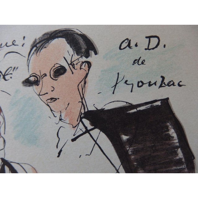 André Dunoyer De Segonzac, A la terrasse d'un café, Lithograph For Sale - Image 4 of 5